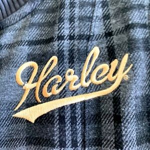 Women’s Harley-Davidson gray & black plaid jacket.